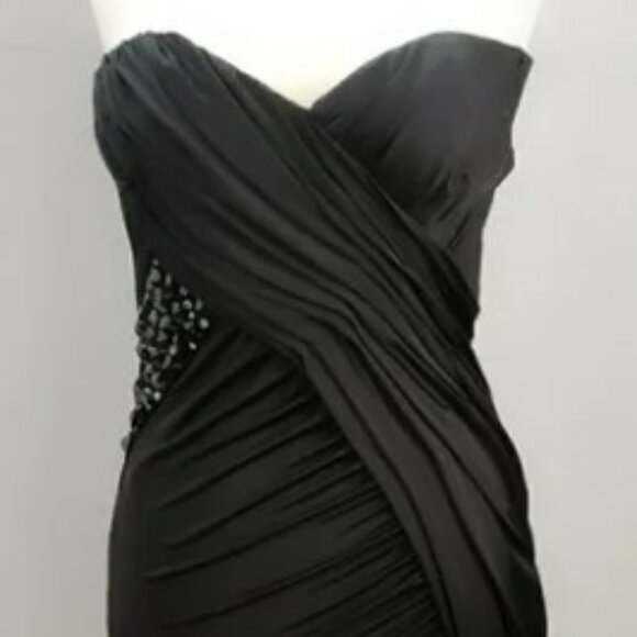 NEW Laundry By Shelli Segal Beaded Wrap Cocktail Dress - Picture 2 of 7